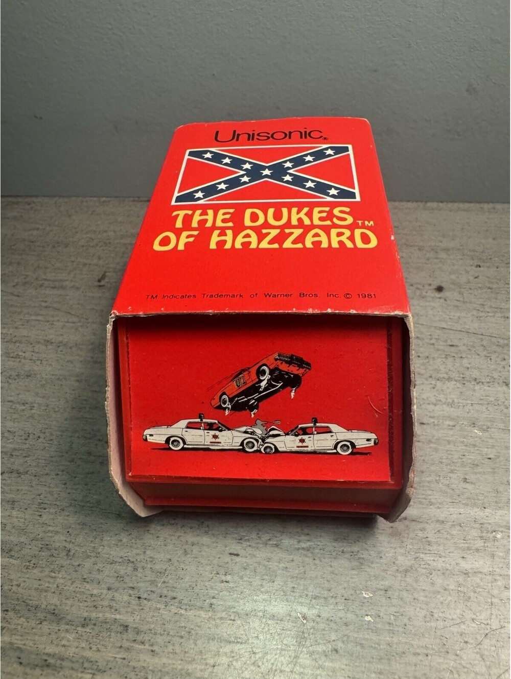 Vintage 1981 Dukes of Hazzard Unisonic LCD Quartz Watch Box Manual General Lee